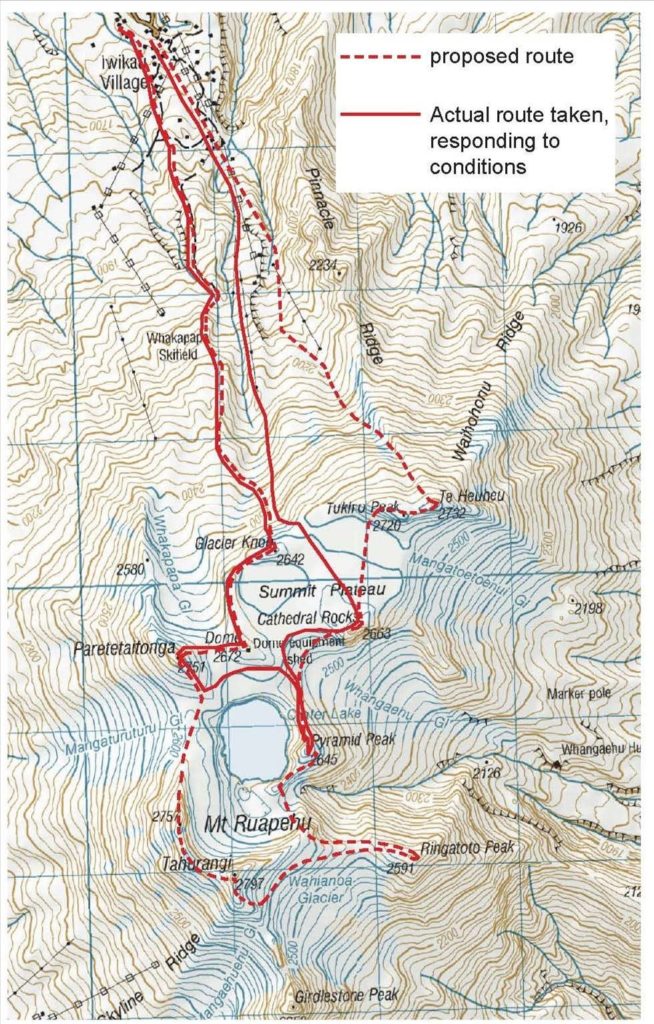 Ruapehu Summits from the Lodge – Wellington Tramping and Mountaineering ...