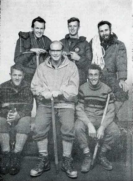 Wellington based WTMC 1968 Andes expedition team