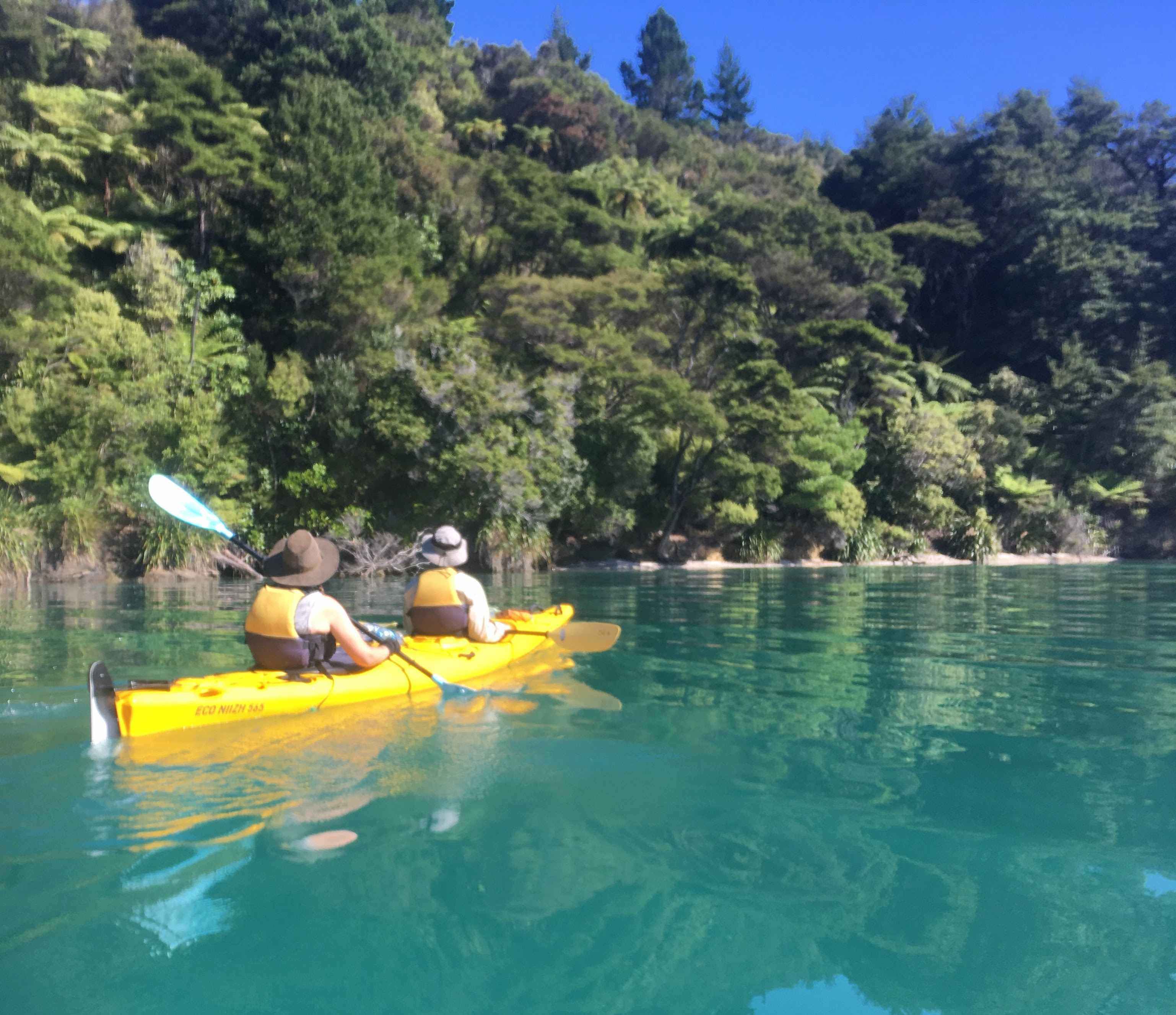 3 Kayak in a cove copy 2 Wellington Tramping and Mountaineering Club