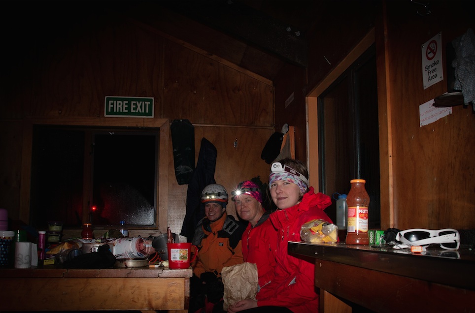 At Syme Hut, Mt Taranaki, at 3 am