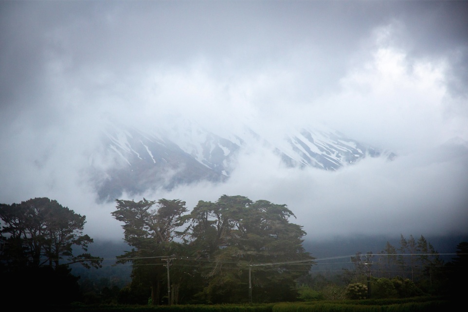 Bad weather at Mt Taranaki