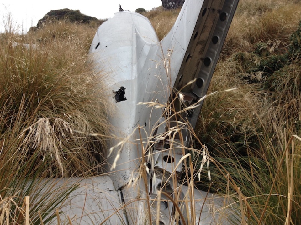Plane wreckage in the Tararuas