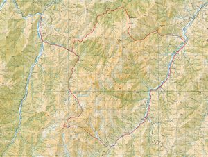 Map of Raglan Range trip