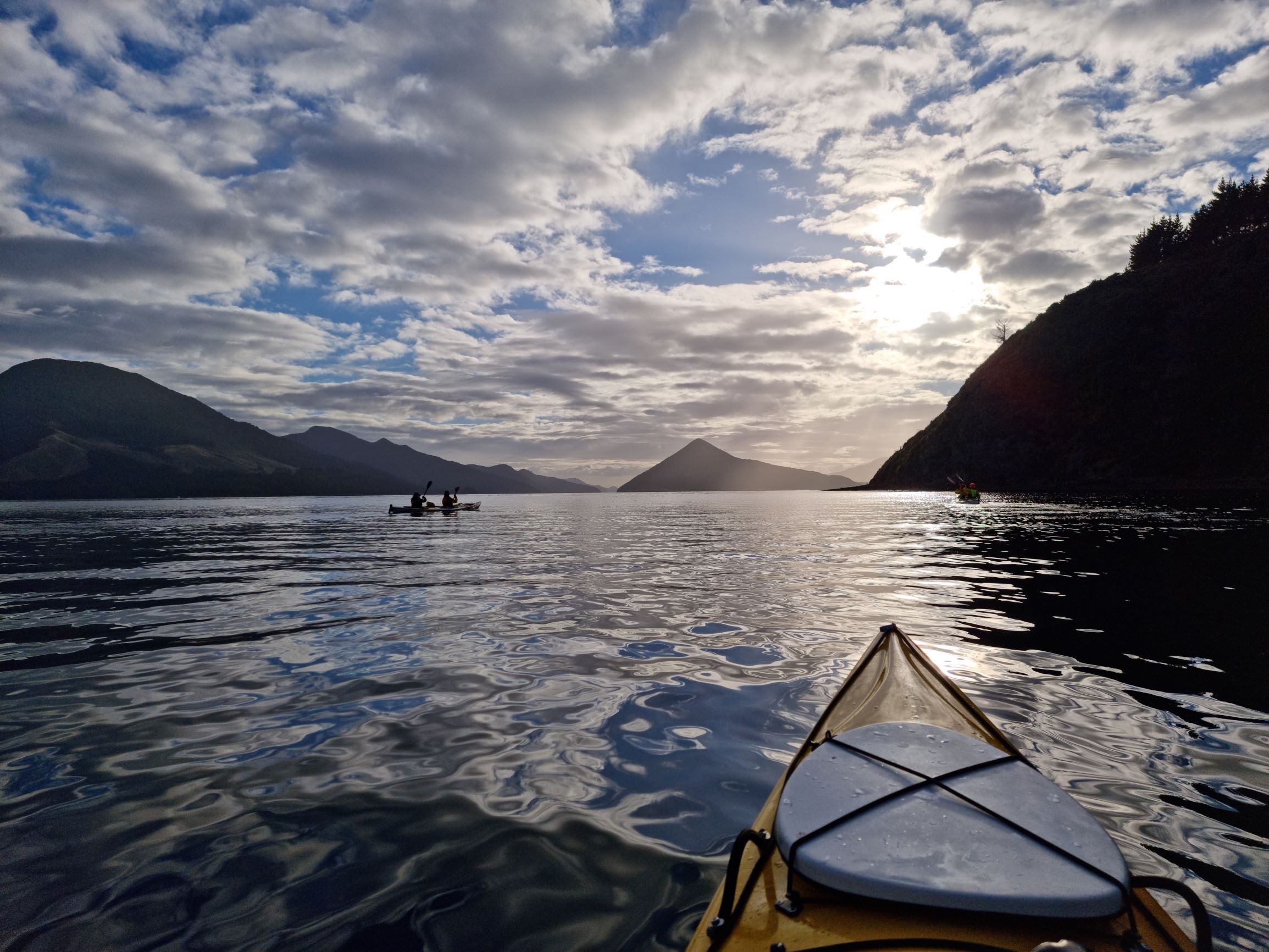 Tennyson Inlet kayaking as the sun sets