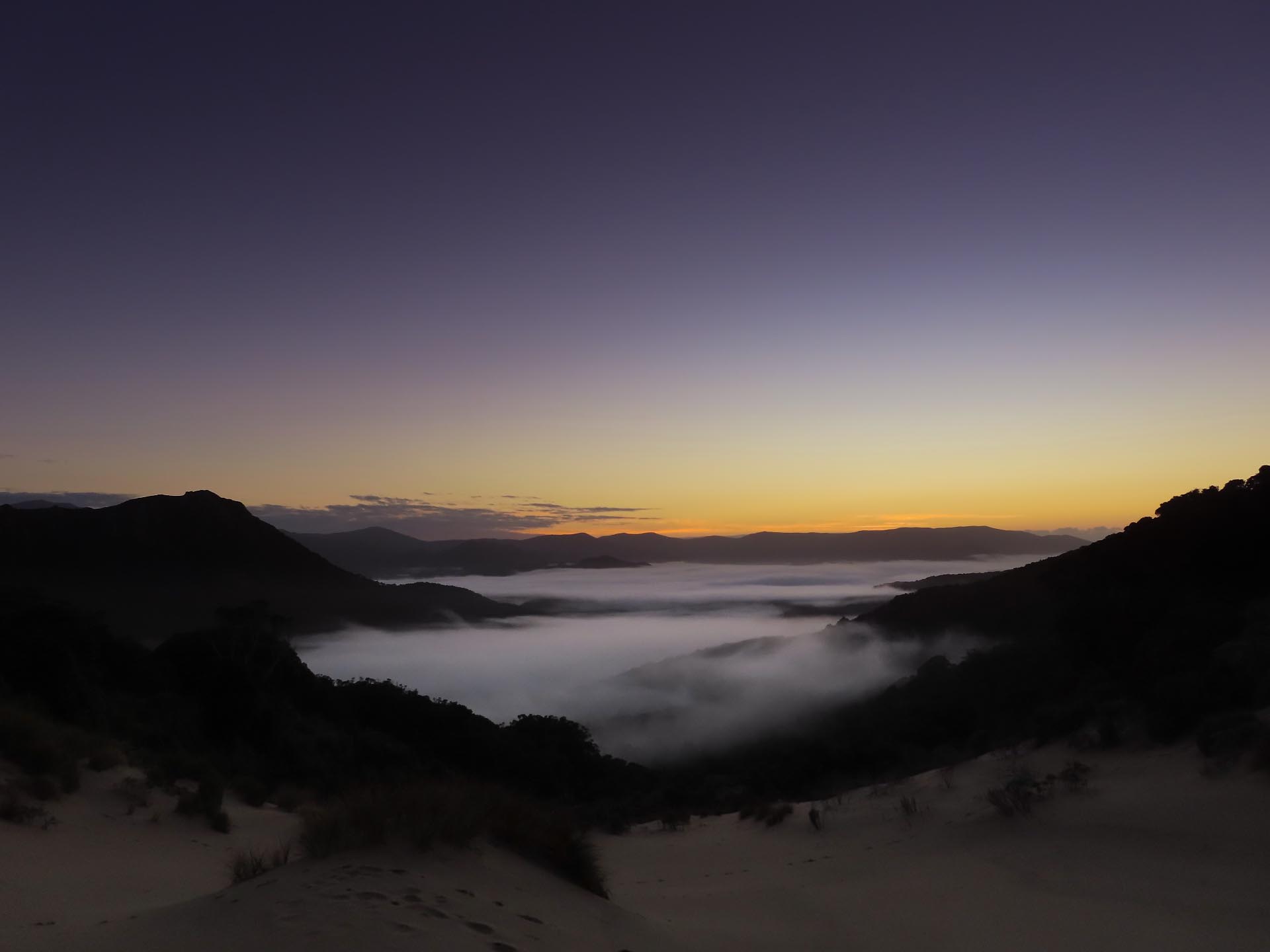 Sunset from the duns at Big Hellfire Hut
