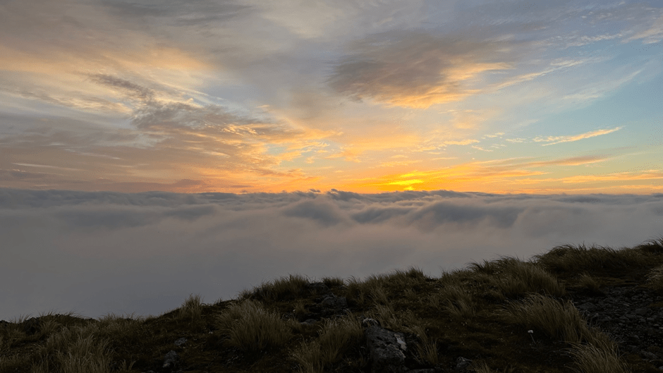 Sun rise from Maungahuka Hut