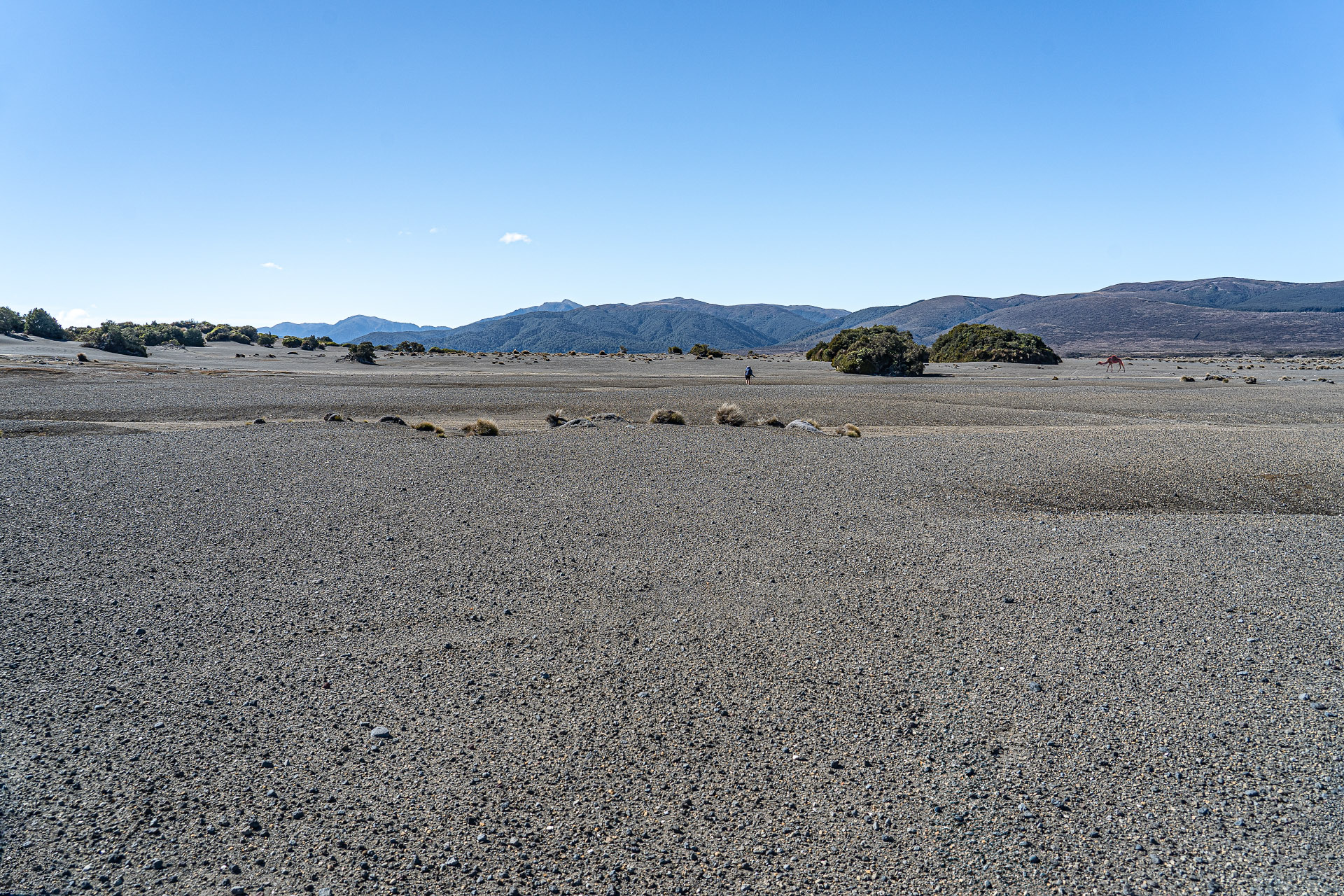 The sandy Rangipo desert that is actually a ring plain of Mt Ruapehu