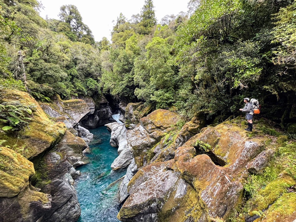 A gorge in the Kokatahi River