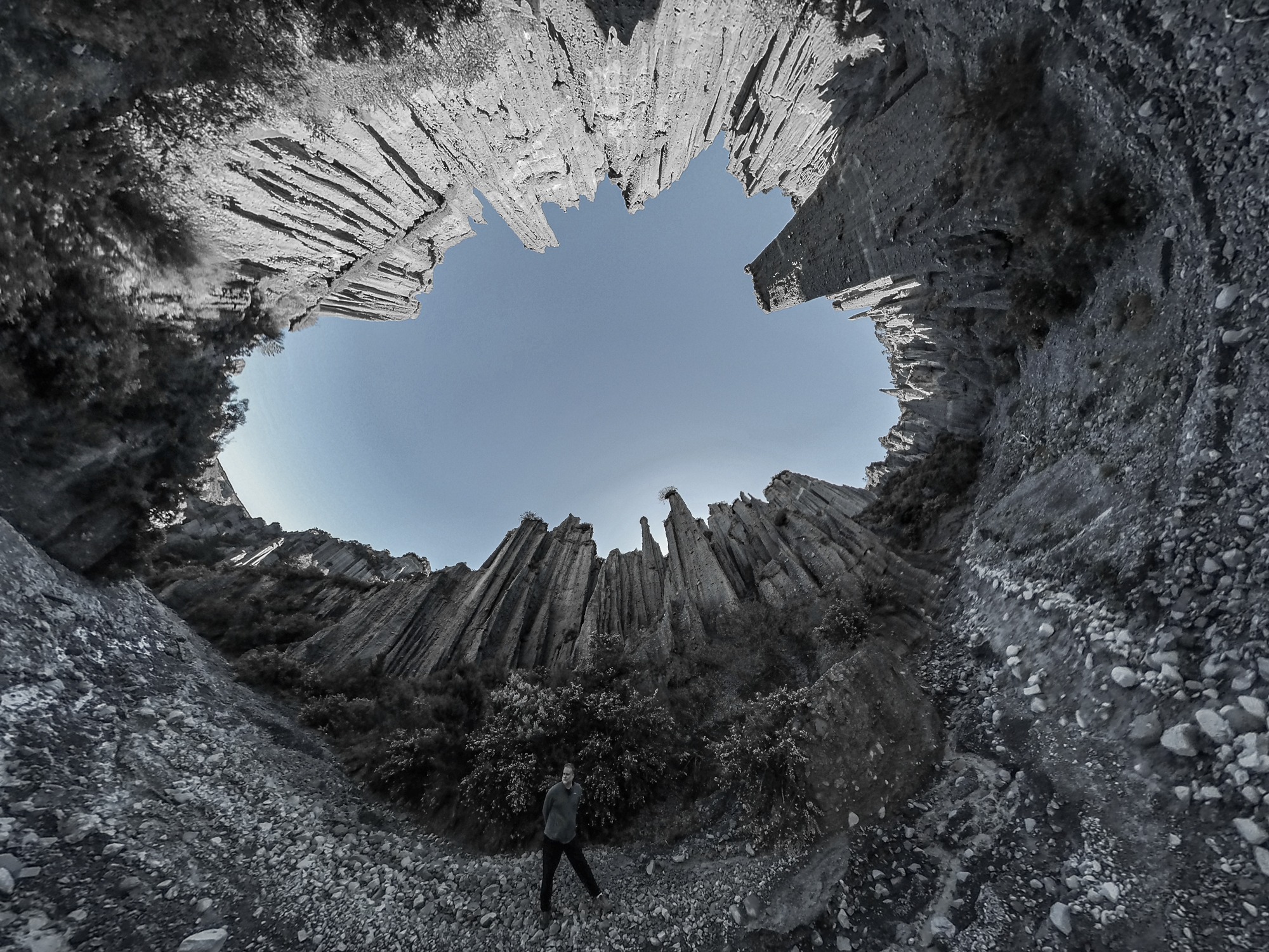 Putangirua Pinnacles viewed in 360 degrees