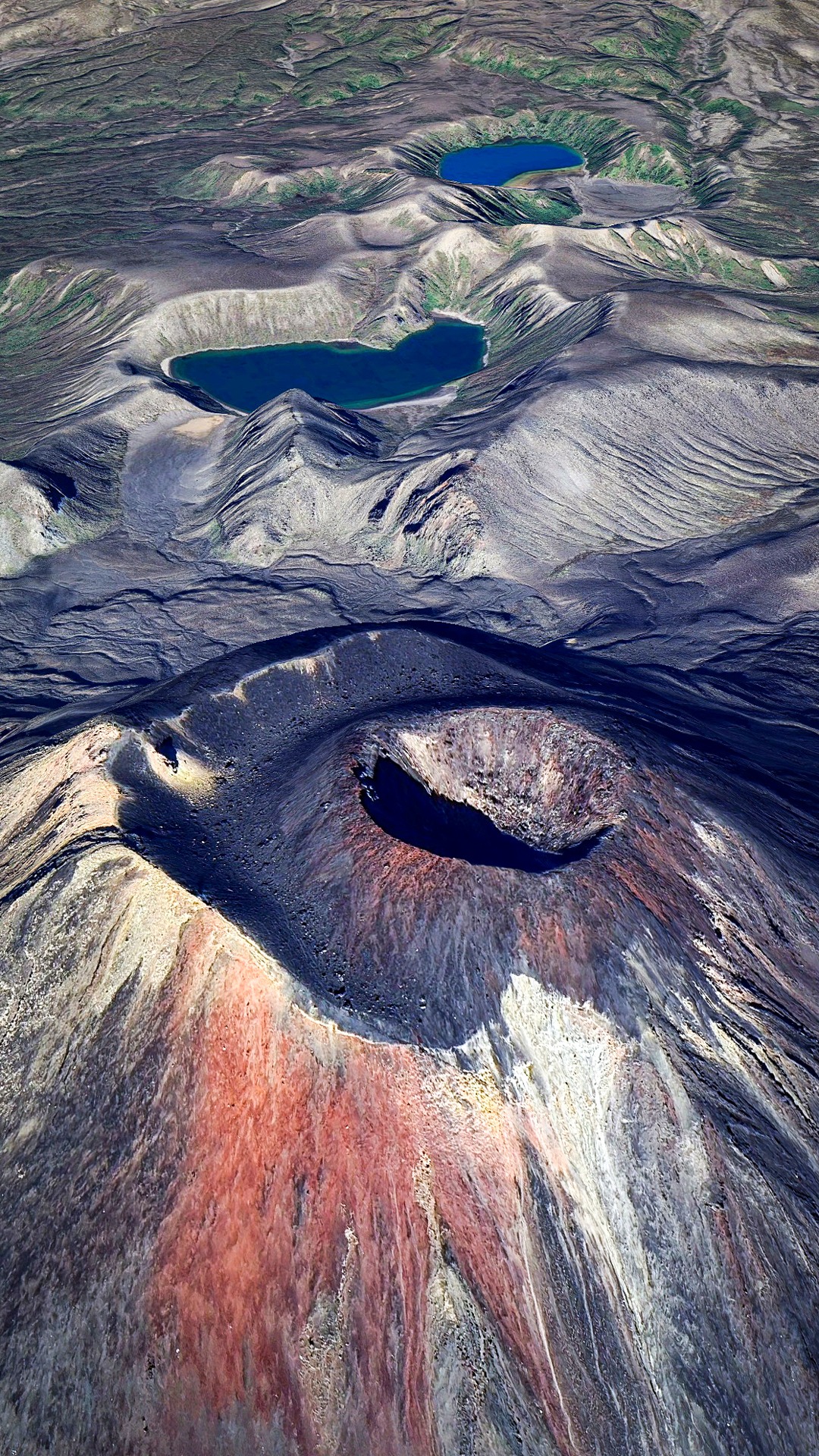 Mt Ngauruhoe summit and Tama Lakes