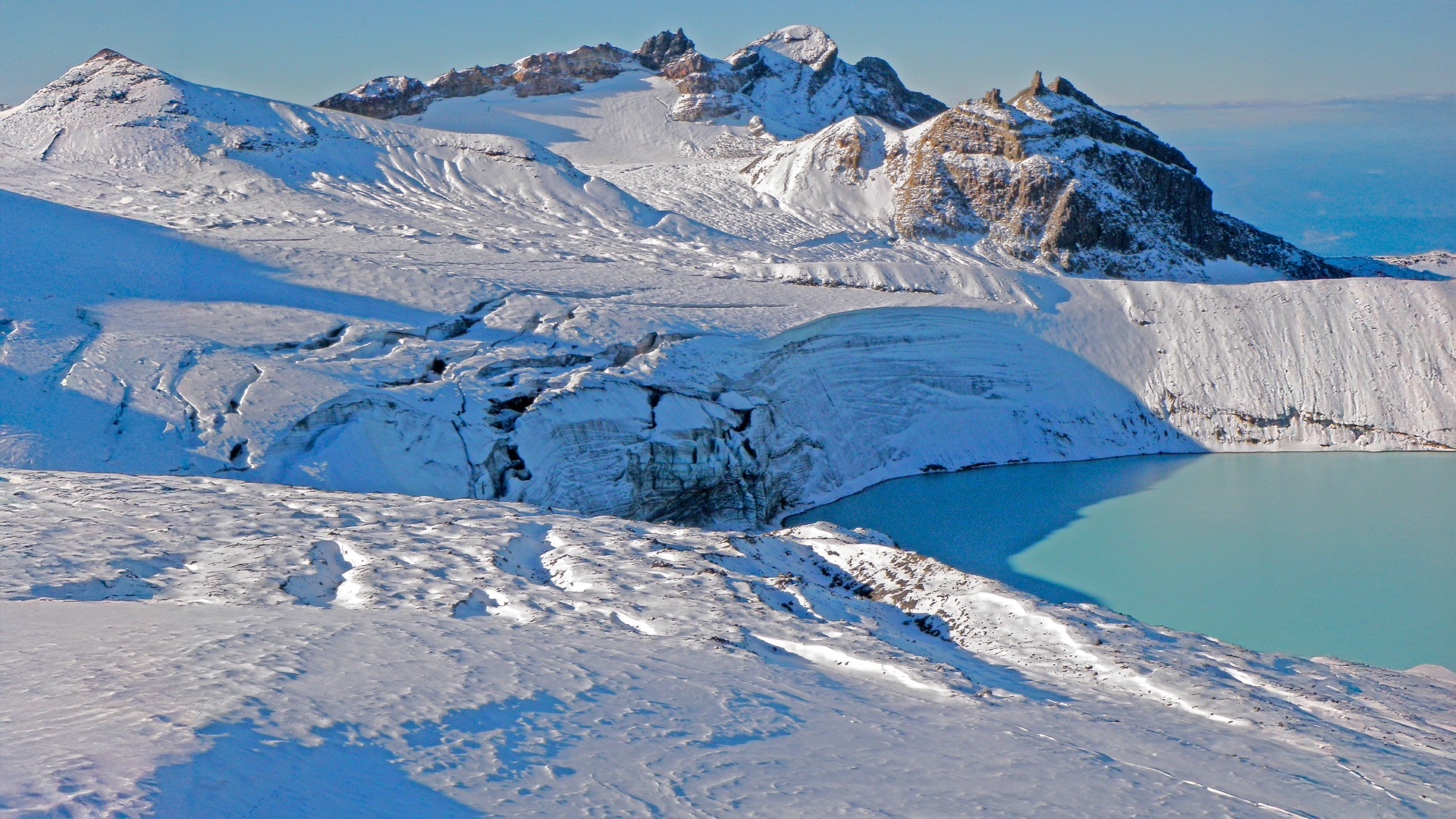 Unnamed Glacier terminal ice cliff Mt Ruapehu