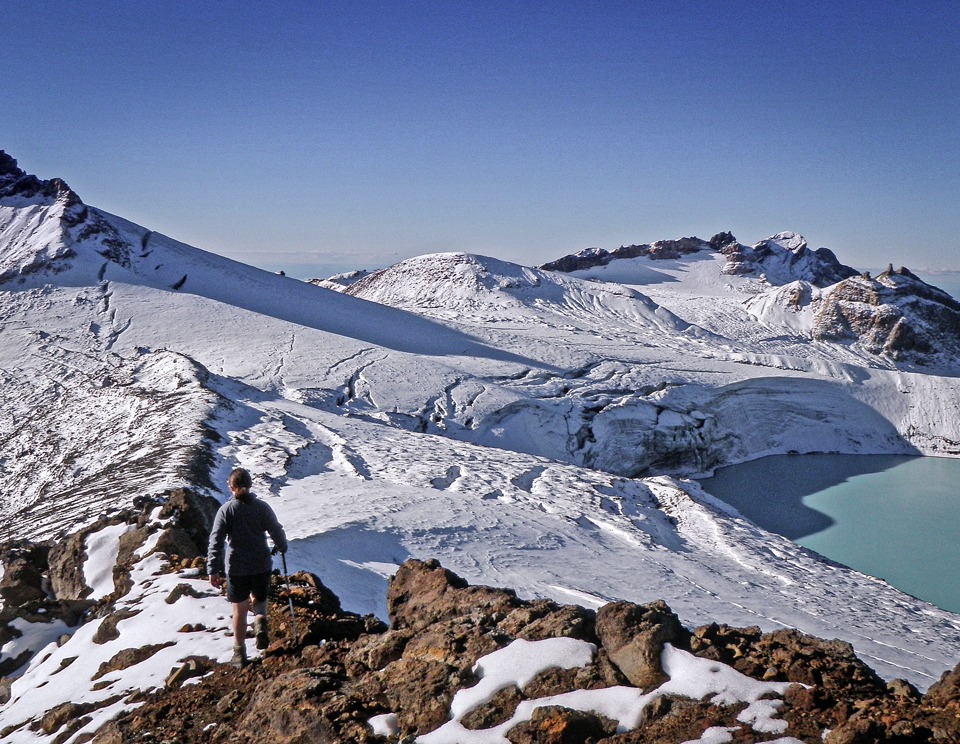 Unnamed Glacier on Mt Ruapehu at centre of photograph