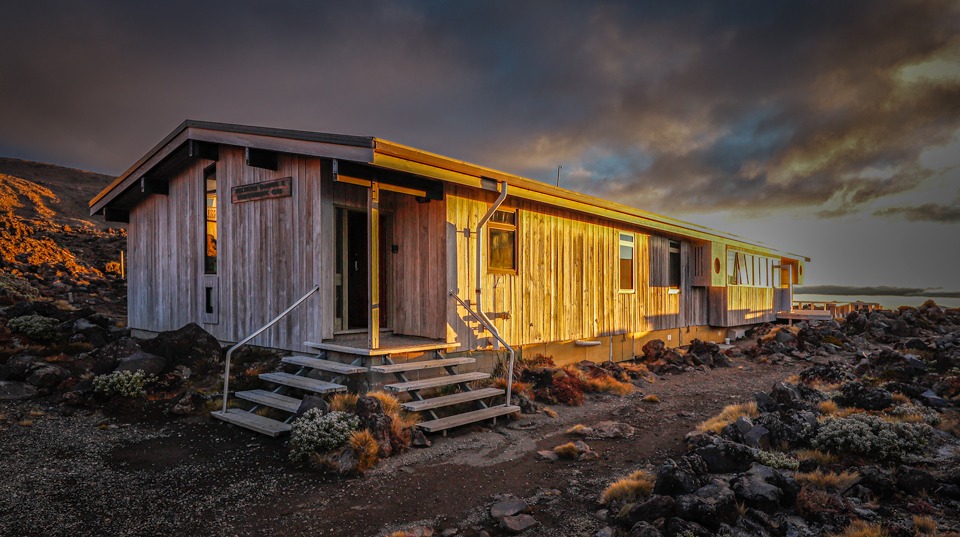 WTMC Ruapehu Lodge photographed in summer