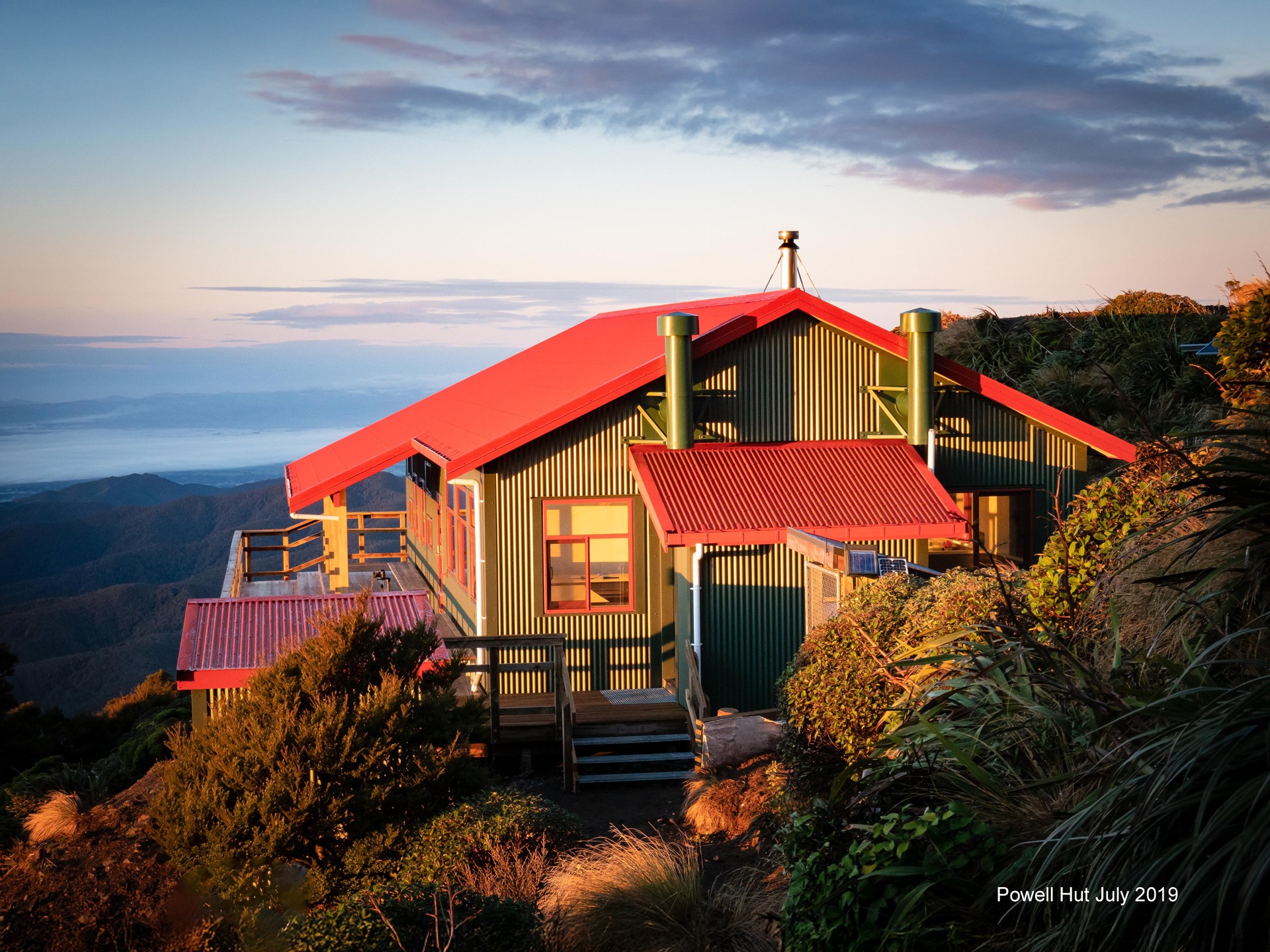 The completed Powell Hut rebuild in July 2019