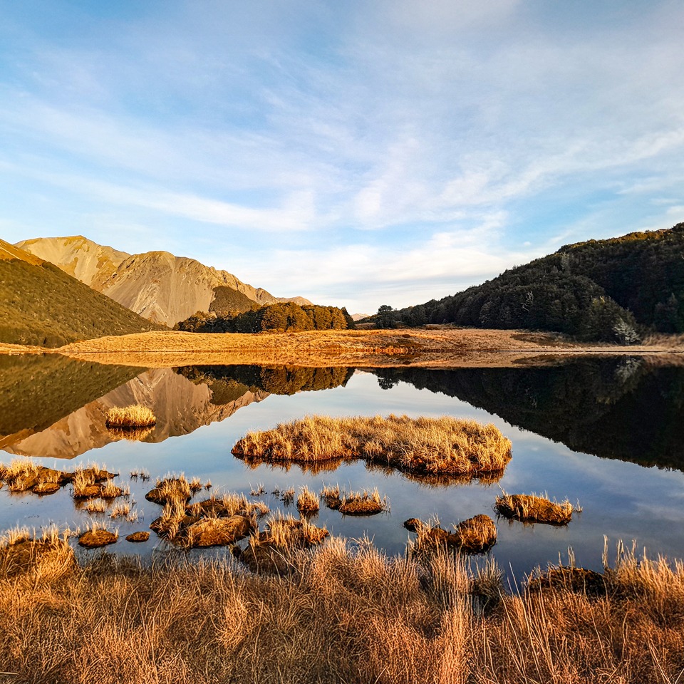 View from campsite Cass-Lagoon Saddle Track