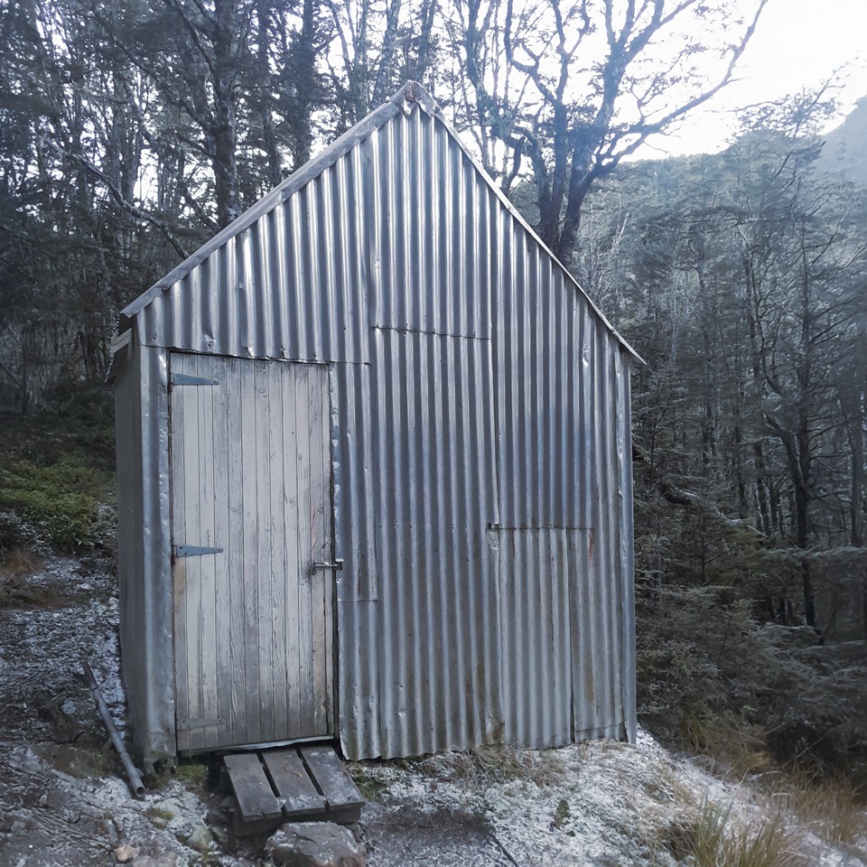 Lagoon Saddle Hut on the Cass-Lagoon Saddle Track