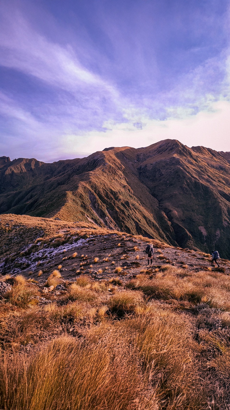 Heading towards South King. Broken Axe Pinnacles far left skyline.