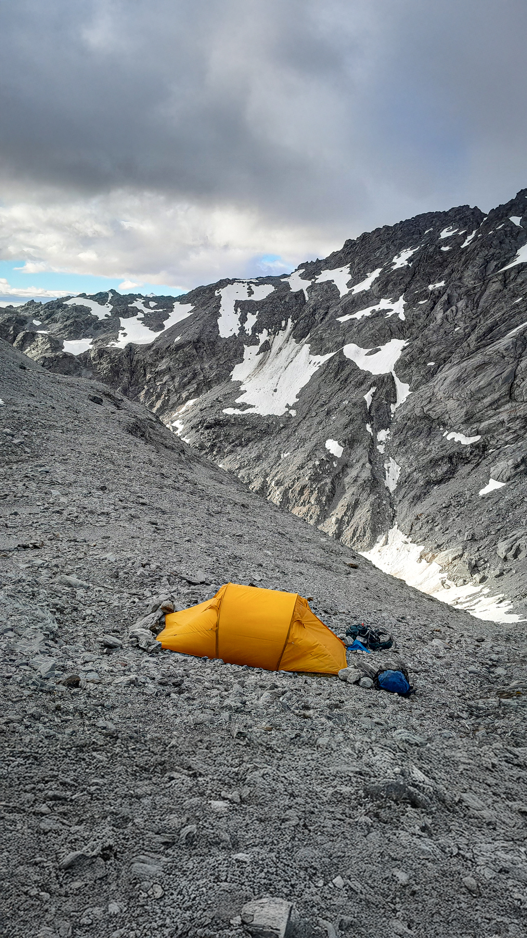  Camp below The Great Unknown 