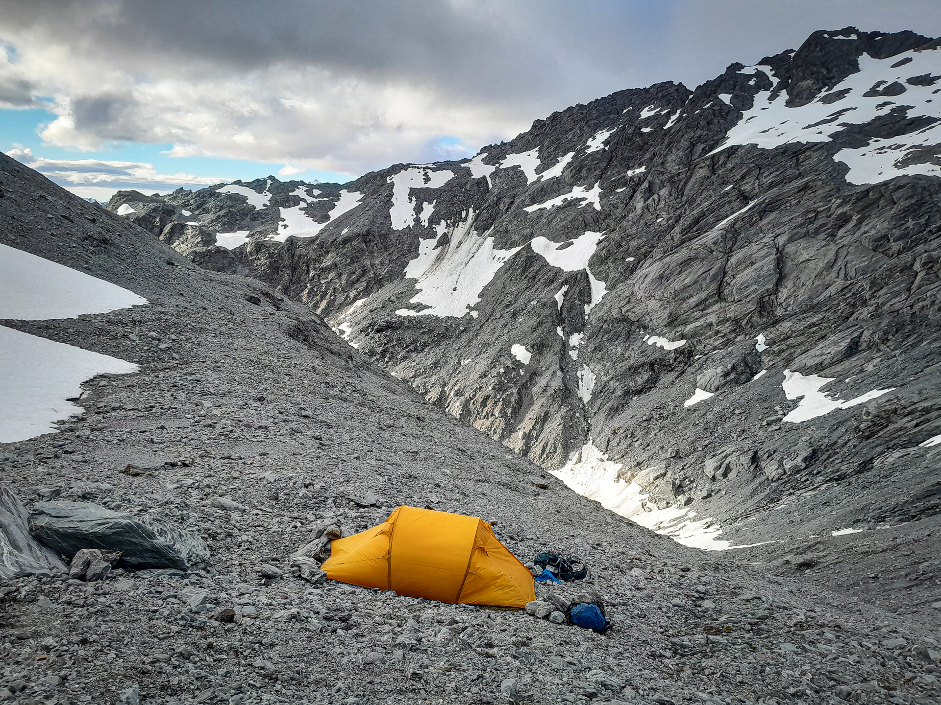  Camp below The Great Unknown 