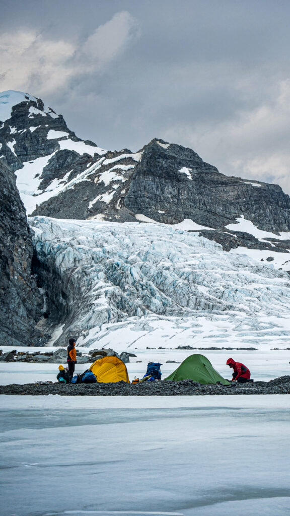 Camping on the Lambert Glacier, Adams Wilderness