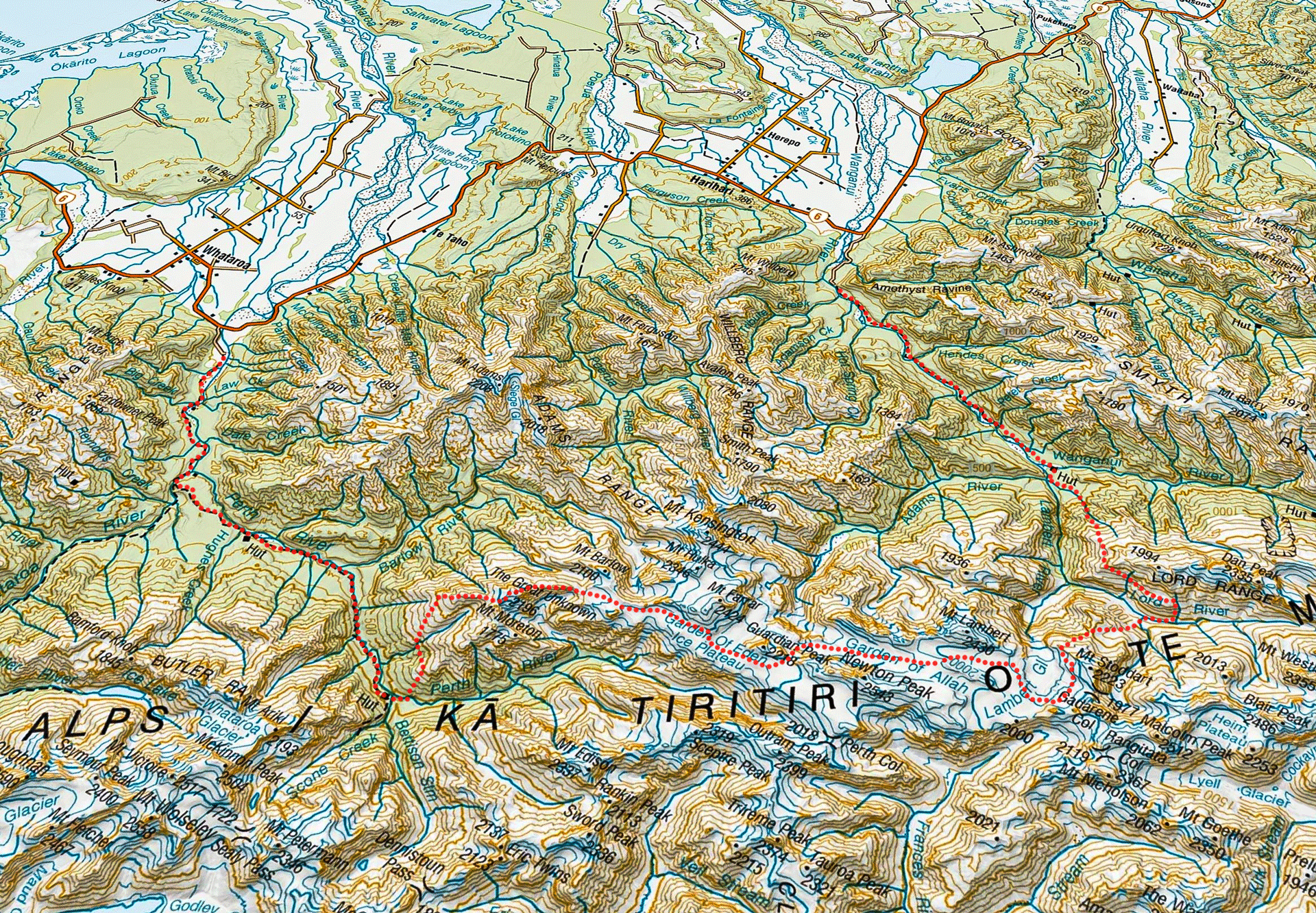 Gardens of Eden and Allah route map